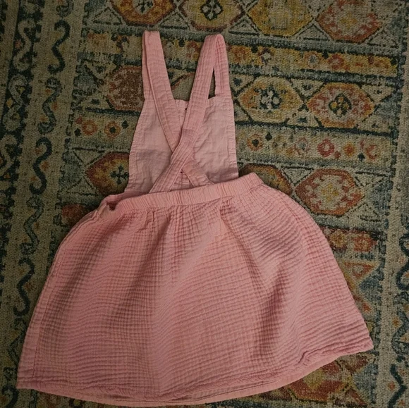 Adorable Pink Kids Overall Dress - Picture 6 of 9